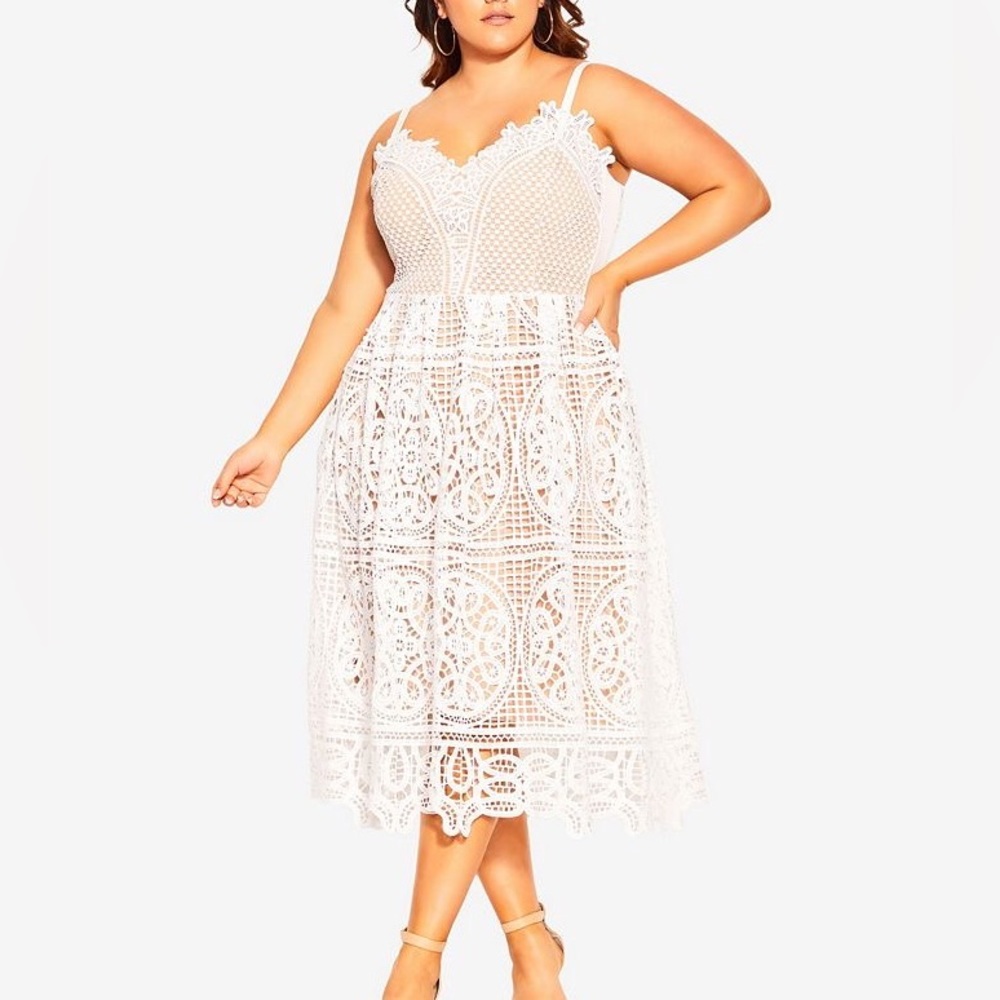 City Chic crochet party dress NWT